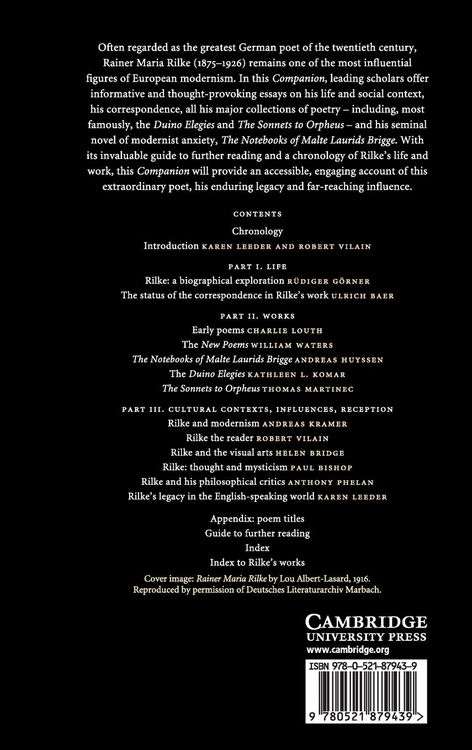 Produktbild: The Cambridge Companion to Rilke