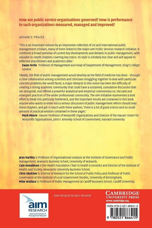 Produktbild: Managing to Improve Public Services