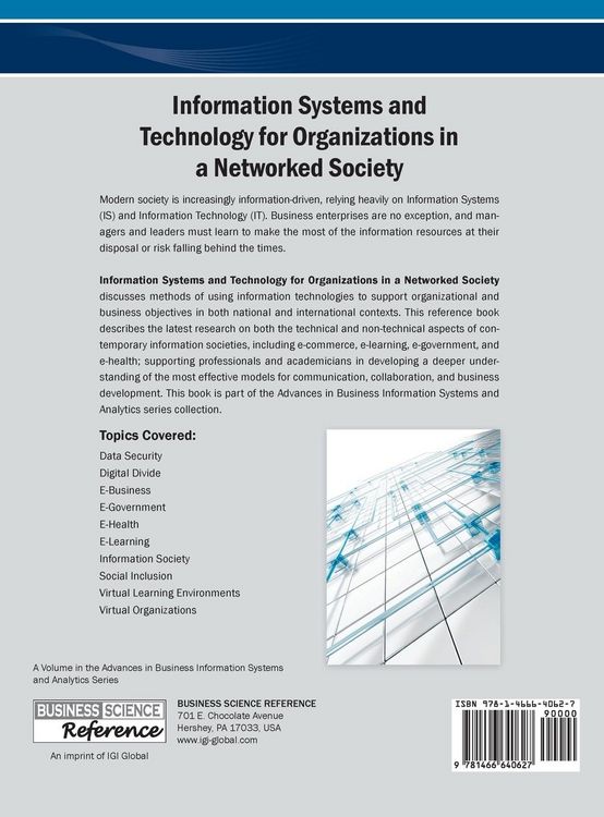 Produktbild: Information Systems and Technology for Organizations in a Networked Society