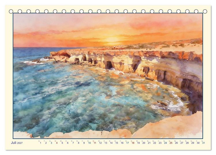 Produktbild: Zypern - die gespaltene Insel (Tischkalender 2027 DIN A5 quer), CALVENDO Monatskalender