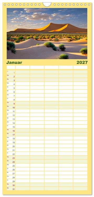 Produktbild: Familienplaner 2027 - Zur Ruhe kommen Fantasiereisen mit KI mit 5 Spalten (Wandkalender, 21 x 45 cm) CALVENDO