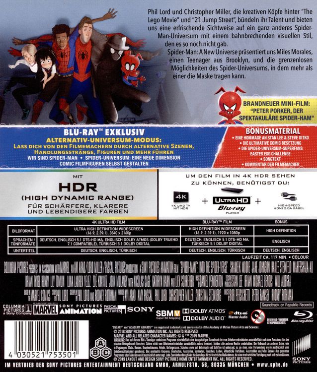 Produktbild: Spider-Man: A new Universe (4K Ultra HD) (+ Blu-ray 2D)