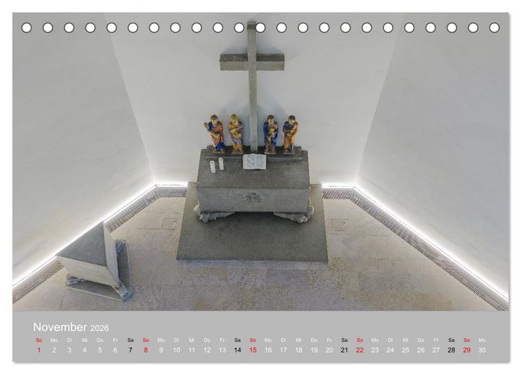 Produktbild: Backnang - Panoramablicke in die Stiftskirche (Tischkalender 2026 DIN A5 quer), CALVENDO Monatskalender