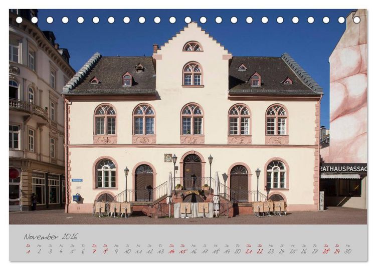 Produktbild: Wiesbaden Die Kurstadt im Rheingau (Tischkalender 2026 DIN A5 quer), CALVENDO Monatskalender