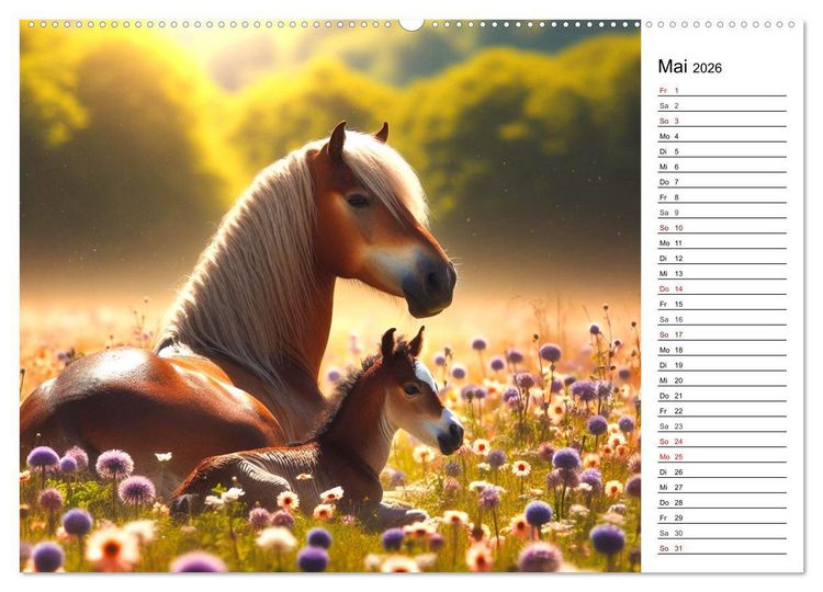 Produktbild: Tinker Tr&auml;ume - Ein Jahr auf zauberhaften Weiden (hochwertiger Premium Wandkalender 2026 DIN A2 quer), Kunstdruck in Hochglanz