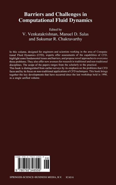 Produktbild: Barriers and Challenges in Computational Fluid Dynamics