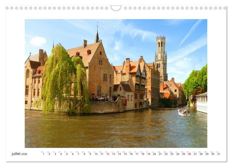 Produktbild: Profiter de Bruges (Calendrier mural 2026 DIN A3 vertical), CALVENDO calendrier mensuel