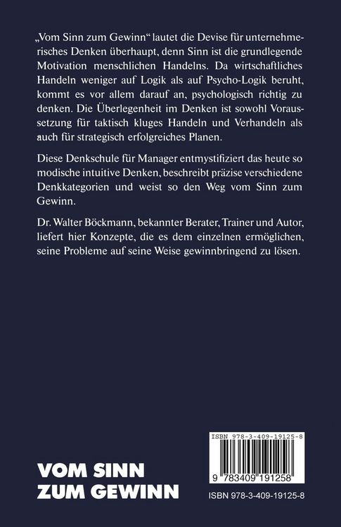 Produktbild: Vom Sinn zum Gewinn