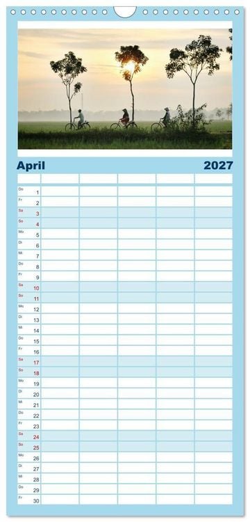 Produktbild: Familienplaner 2027 - Indonesien - Ein atemberaubender Inselstaat. mit 5 Spalten (Wandkalender, 21 x 45 cm) CALVENDO
