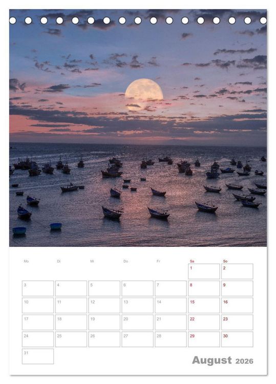 Produktbild: VOLLMOND-Planer - Im Licht der Nacht (Tischkalender 2026 DIN A5 hoch), CALVENDO Monatskalender