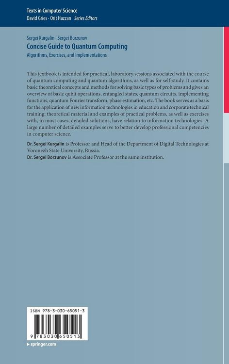 Produktbild: Concise Guide to Quantum Computing