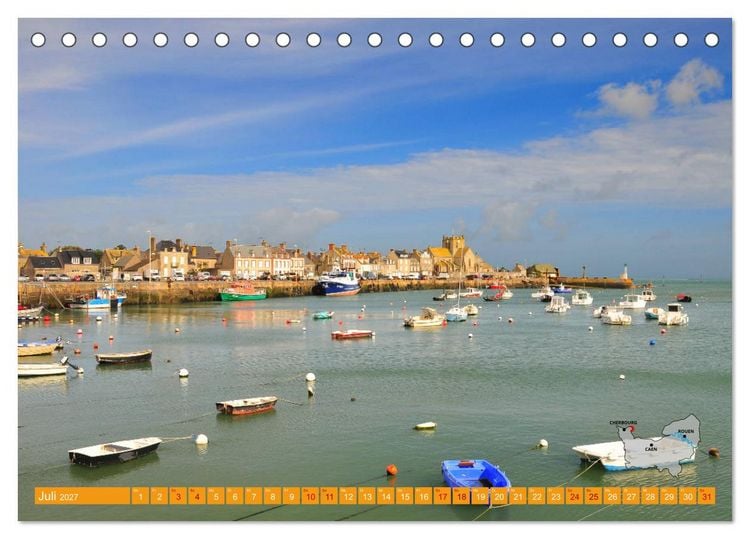 Produktbild: Die K&uuml;sten der Normandie vom Mont Saint-Michel bis &Eacute;tretat (Tischkalender 2027 DIN A5 quer), CALVENDO Monatskalender