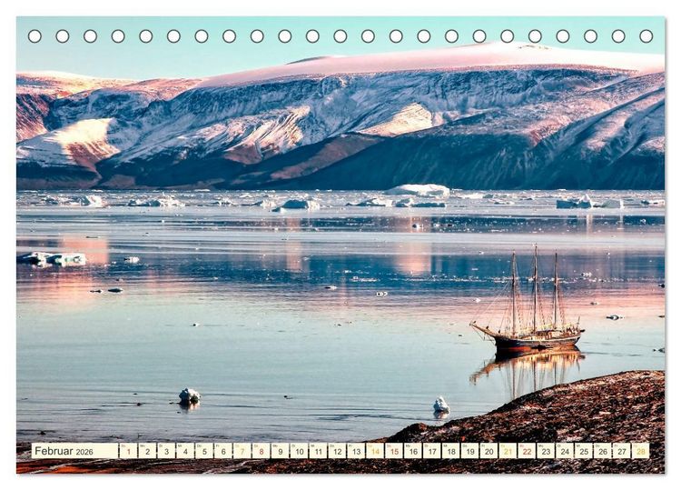 Produktbild: Reise nach Gr&ouml;nland (Tischkalender 2026 DIN A5 quer), CALVENDO Monatskalender
