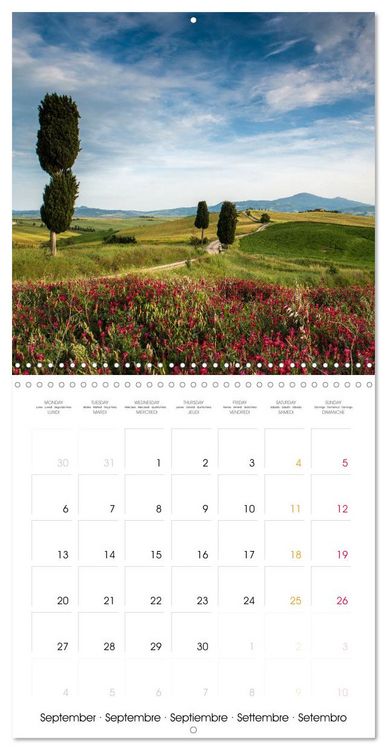 Produktbild: Toscane Nature et agriculture (Calendrier mural carr&eacute; 2027 30x30 cm) Calendrier double avec une page pour vos prises de notes
