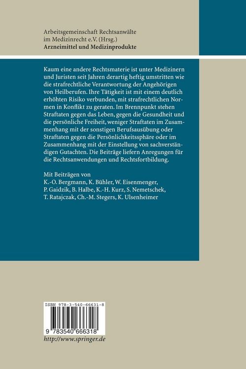 Produktbild: Medizin und Strafrecht