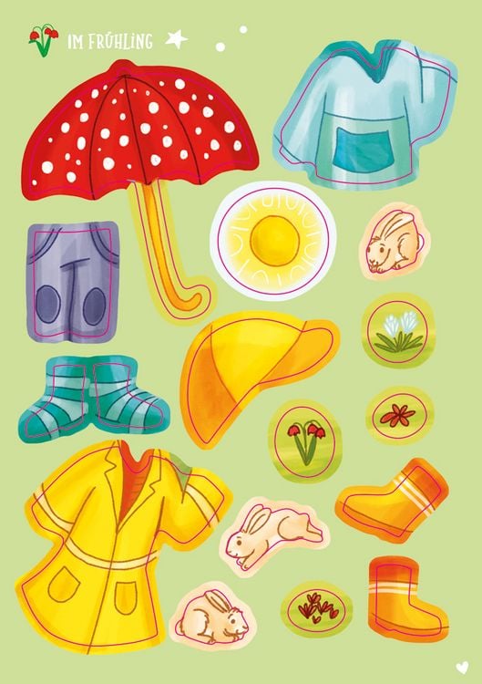 Produktbild: Mein kleines Sticker-Anziehbuch. Die Jahreszeiten