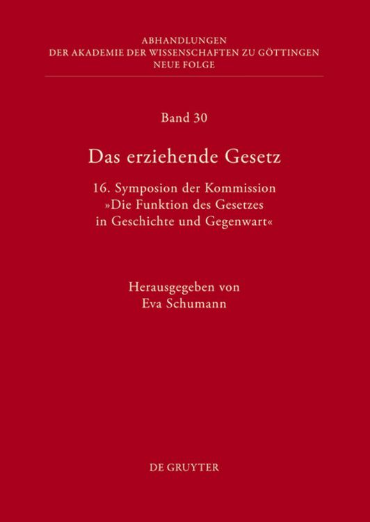 Produktbild: Das erziehende Gesetz