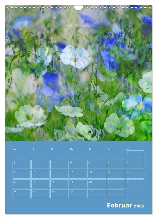 Produktbild: Kunterbunt gemischt - Kunterbunt gemischt - Farbenfroher Jahresplaner mit aufw&auml;ndigen Pflanzencollagen (Wandkalender 2026 DIN A3 hoch), CALVENDO Monatskalender