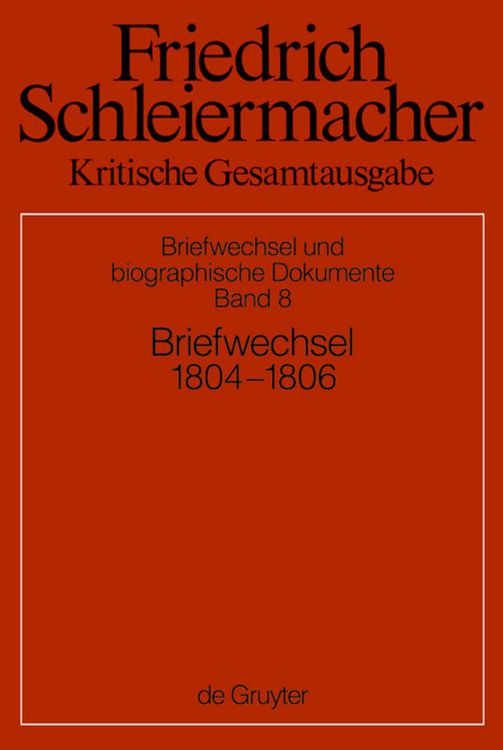 Produktbild: Briefwechsel 1804-1806