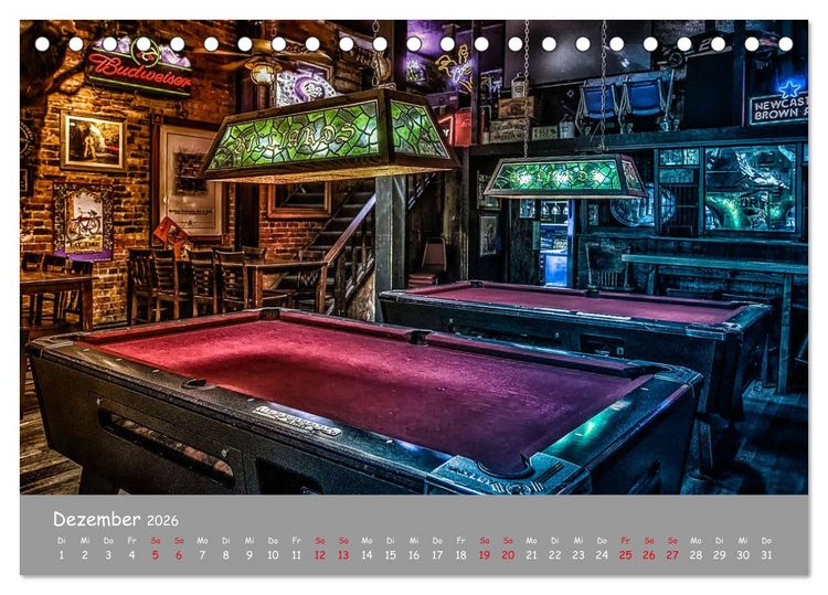 Produktbild: Freizeit Billard - Queue, Kugeln, Kreide und Tisch (Tischkalender 2026 DIN A5 quer), CALVENDO Monatskalender
