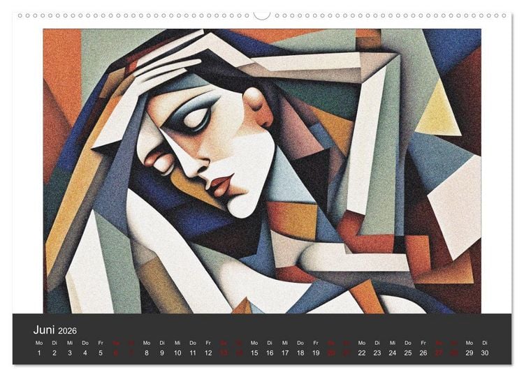 Produktbild: Kubistische Frauen Bilder (Wandkalender 2026 DIN A2 quer), CALVENDO Monatskalender