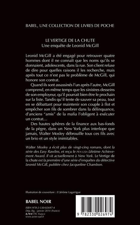 Produktbild: Le vertige de la chute : une enqu&ecirc;te de Leonid McGill