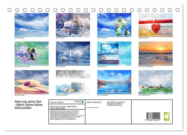 Produktbild: Alles hat seine Zeit - Mach Deine kleine Welt perfekt (Tischkalender 2027 DIN A5 quer), CALVENDO Monatskalender