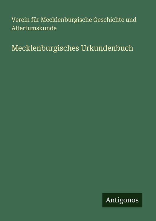 Produktbild: Mecklenburgisches Urkundenbuch