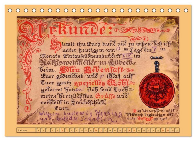 Produktbild: Gru&szlig; aus L&uuml;beck (Tischkalender 2026 DIN A5 quer), CALVENDO Monatskalender