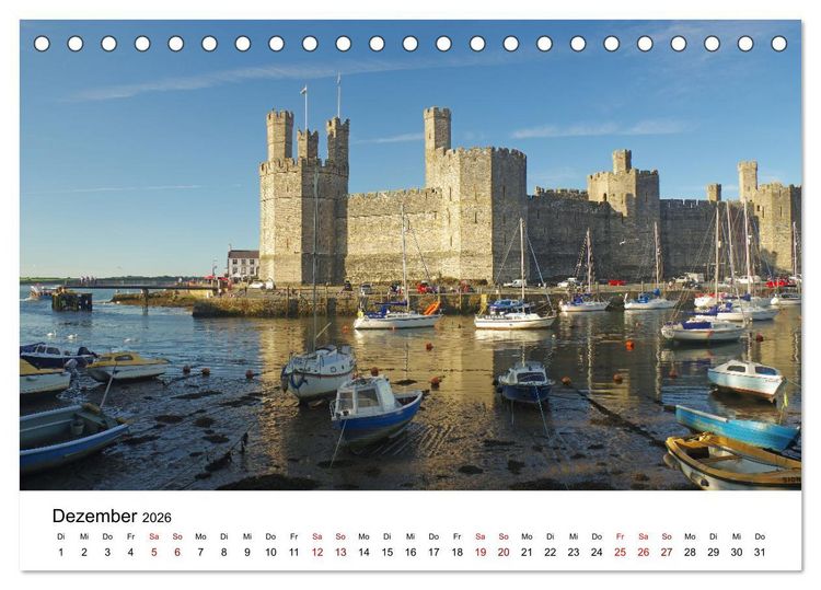 Produktbild: Cornwall und Wales (Tischkalender 2026 DIN A5 quer), CALVENDO Monatskalender