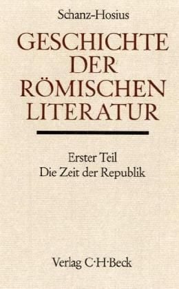 Produktbild: Geschichte der r&ouml;mischen Literatur, Die Zeit der Republik