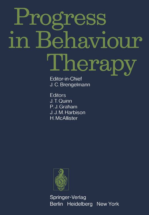 Produktbild: Progress in Behaviour Therapy
