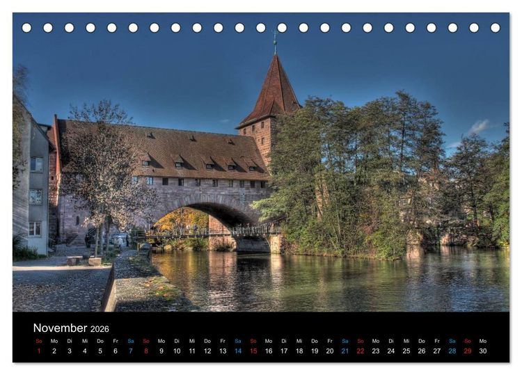 Produktbild: Meine Stadt N&uuml;rnberg 2026 (Tischkalender 2026 DIN A5 quer), CALVENDO Monatskalender