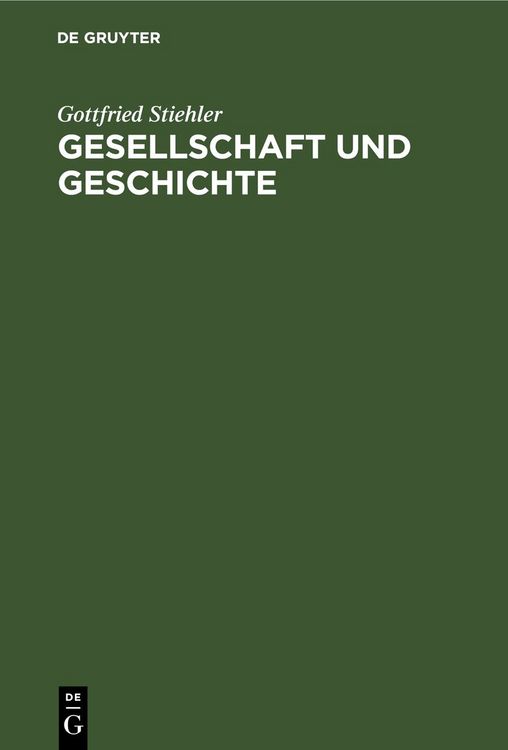Produktbild: Gesellschaft und Geschichte