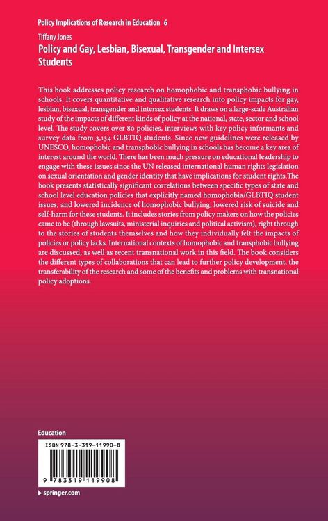Produktbild: Policy and Gay, Lesbian, Bisexual, Transgender and Intersex Students