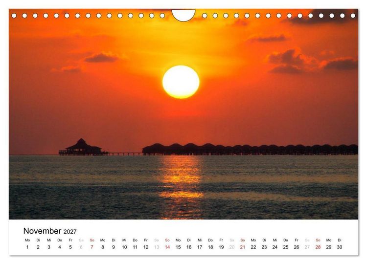 Produktbild: Malediven - Das Paradies im Indischen Ozean I (Wandkalender 2027 DIN A4 quer), CALVENDO Monatskalender