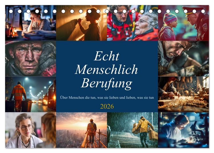 Produktbild: Echt Menschlich Berufung (Tischkalender 2026 DIN A5 quer), CALVENDO Monatskalender