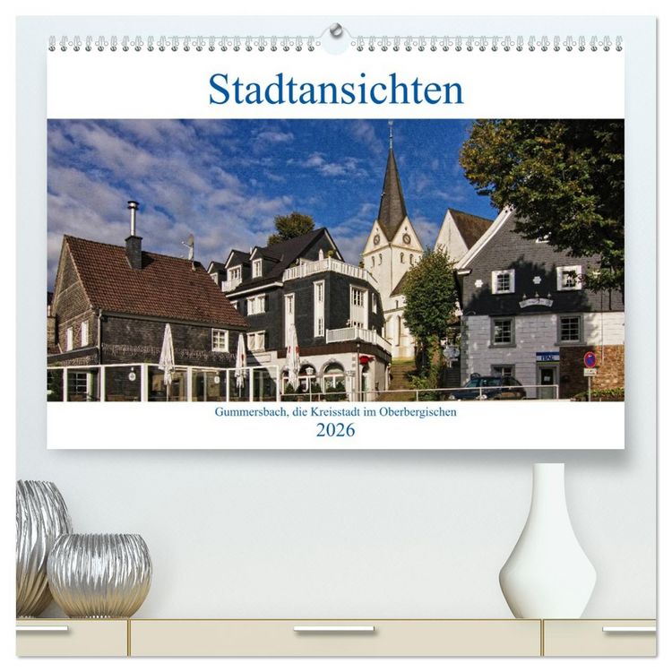 Produktbild: Stadtansichten, Gummersbach (hochwertiger Premium Wandkalender 2026 DIN A2 quer), Kunstdruck in Hochglanz