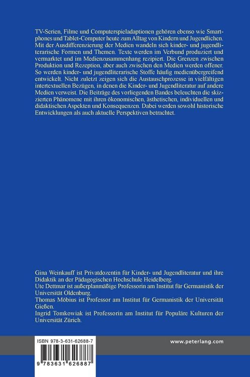 Produktbild: Kinder- und Jugendliteratur in Medienkontexten