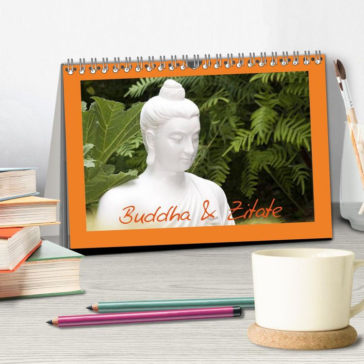 Produktbild: Buddha & Zitate (Tischkalender 2026 DIN A5 quer), CALVENDO Monatskalender