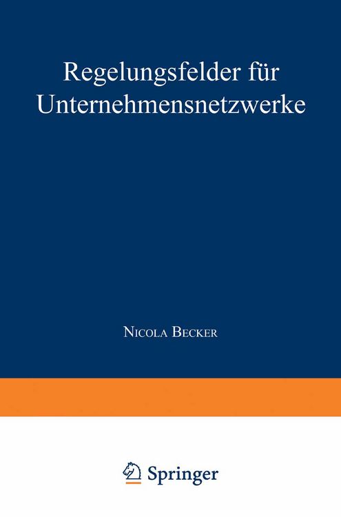 Produktbild: Regelungsfelder f&uuml;r Unternehmensnetzwerke