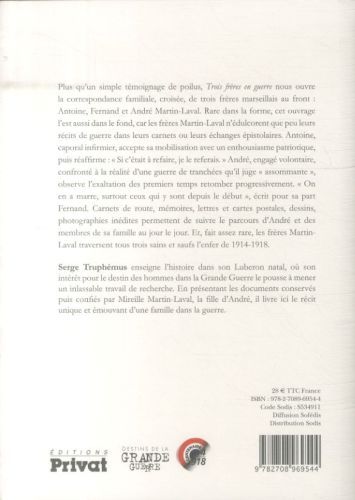 Produktbild: Trois fr&egrave;res en guerre
