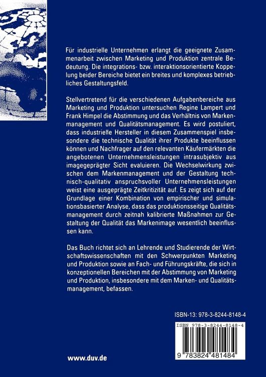 Produktbild: Markenmanagement und Qualit&auml;tsmanagement