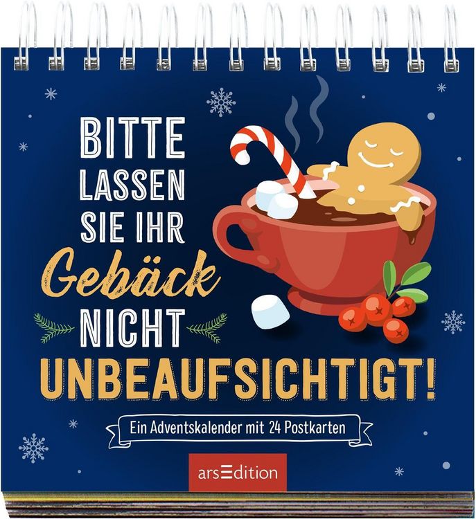 Produktbild: Postkarten-Adventskalender. Bitte lassen Sie Ihr Geb&auml;ck nicht unbeaufsichtigt!