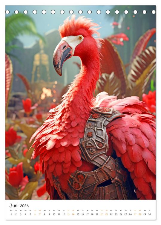 Produktbild: Tierische Gladiatoren (Tischkalender 2026 DIN A5 hoch), CALVENDO Monatskalender