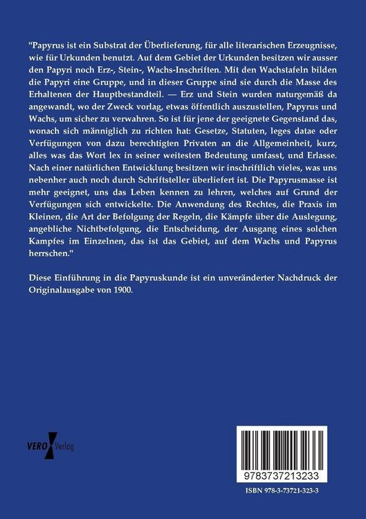 Produktbild: Einf&uuml;hrung in die Papyruskunde