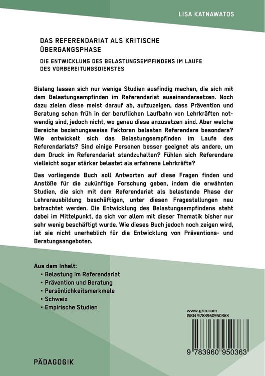 Produktbild: Das Referendariat als kritische &Uuml;bergangsphase