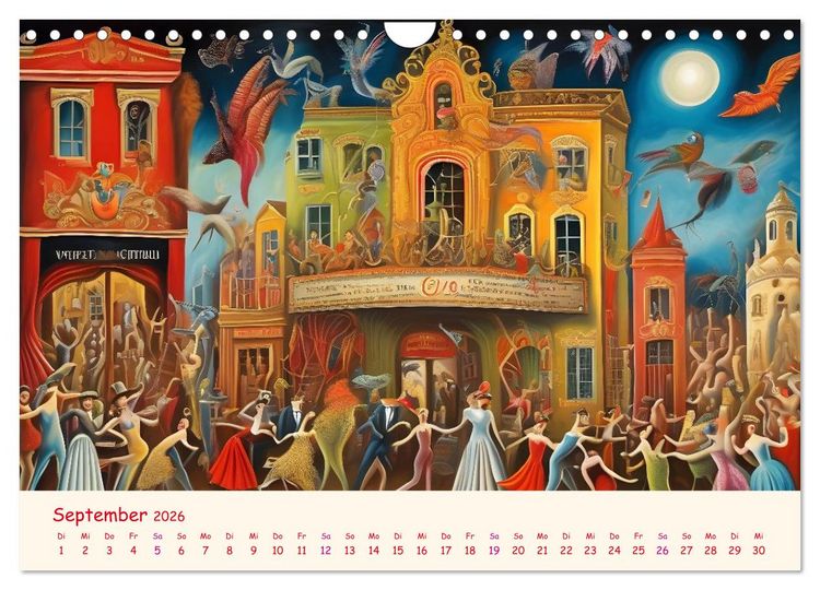 Produktbild: Absurdes Theater - In surrealen Traumwelten versinken (Wandkalender 2026 DIN A4 quer), CALVENDO Monatskalender