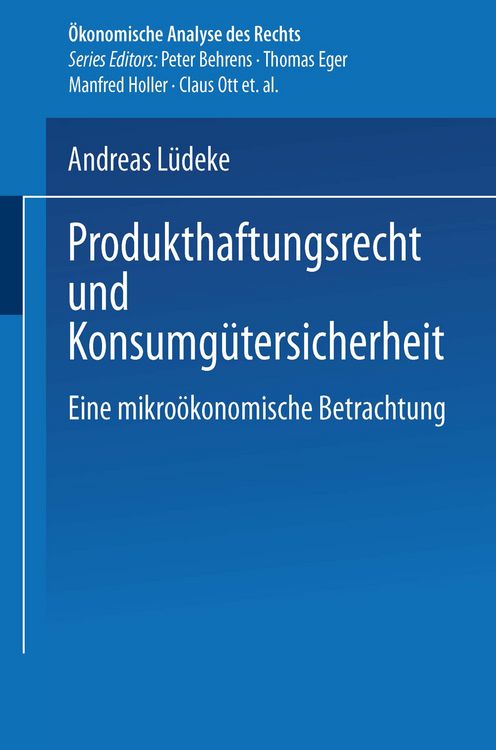 Produktbild: Produkthaftungsrecht und Konsumg&uuml;tersicherheit