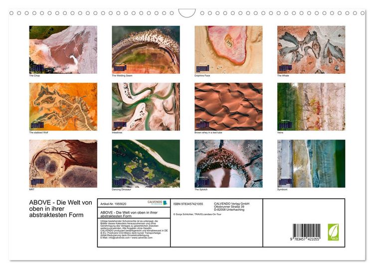 Produktbild: ABOVE - Die Welt von oben in ihrer abstraktesten Form (Wandkalender 2026 DIN A3 quer), CALVENDO Monatskalender